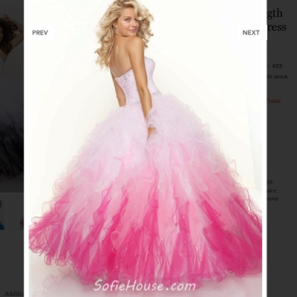 Pink Ombre Prom Dresses